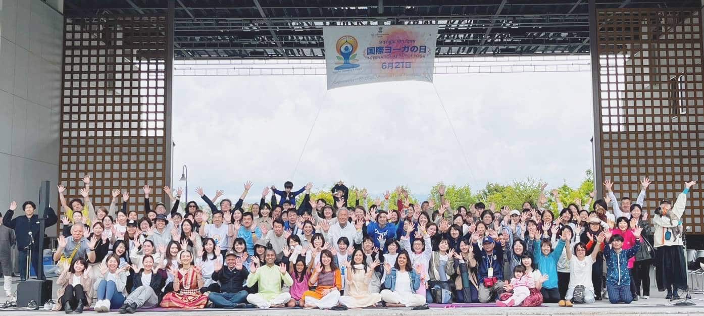 International Day of Yoga festival at Lake Yamanaka