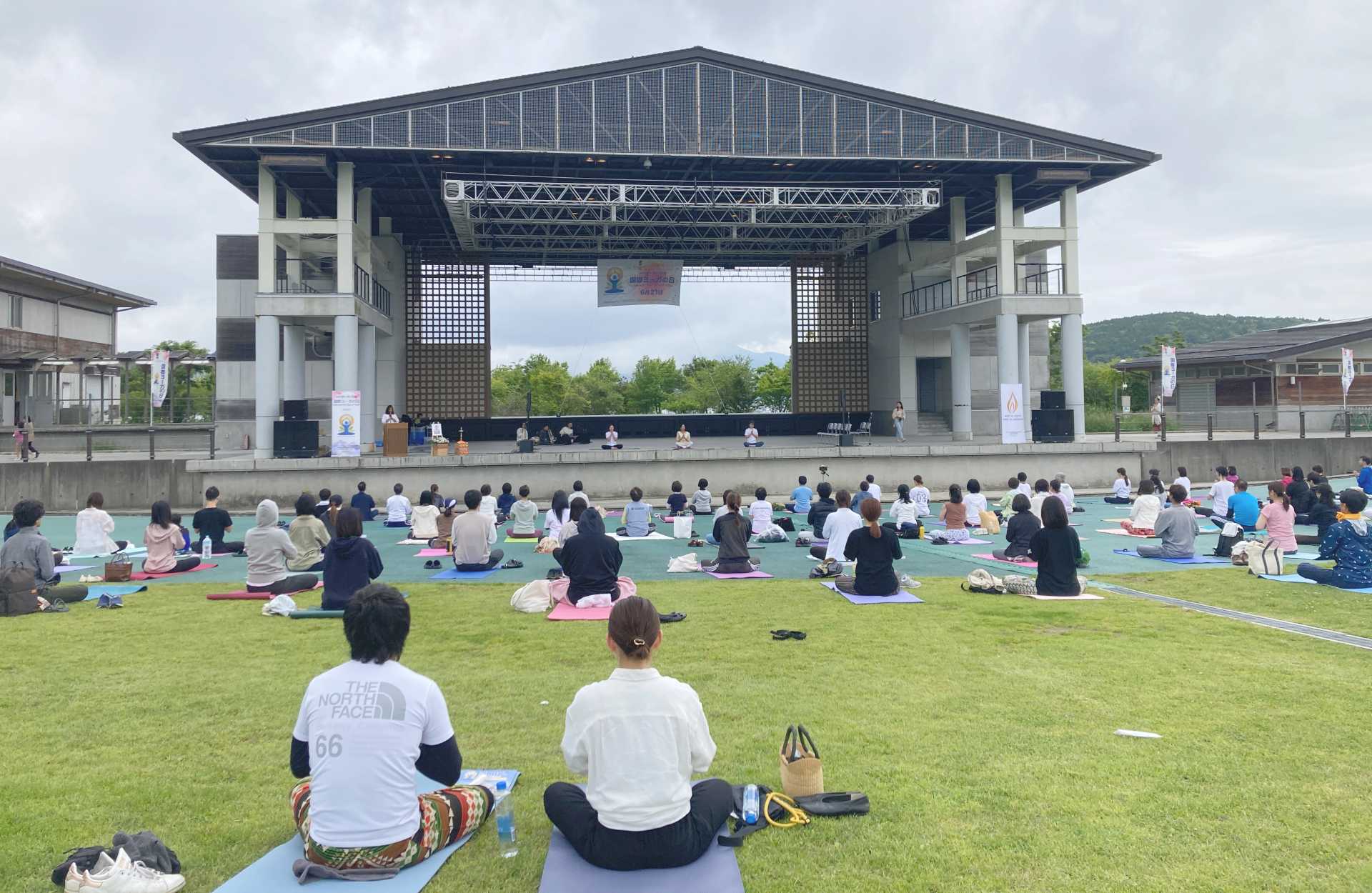 International Day of Yoga festival at Lake Yamanaka