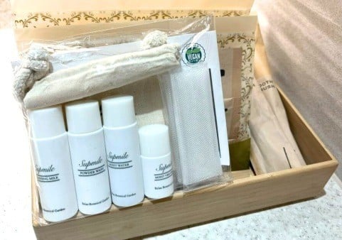Vegan amenities and shampoo at Kinugawa Park Hotels guest room