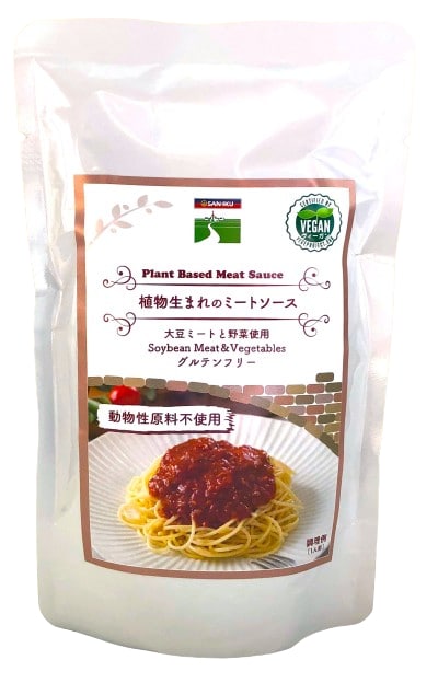 Vegan-certified product: plant-based meat sauce