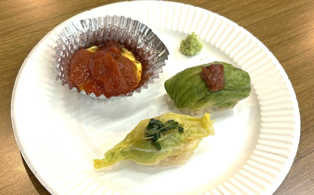 福岡県主催事業にて提供された野菜寿司